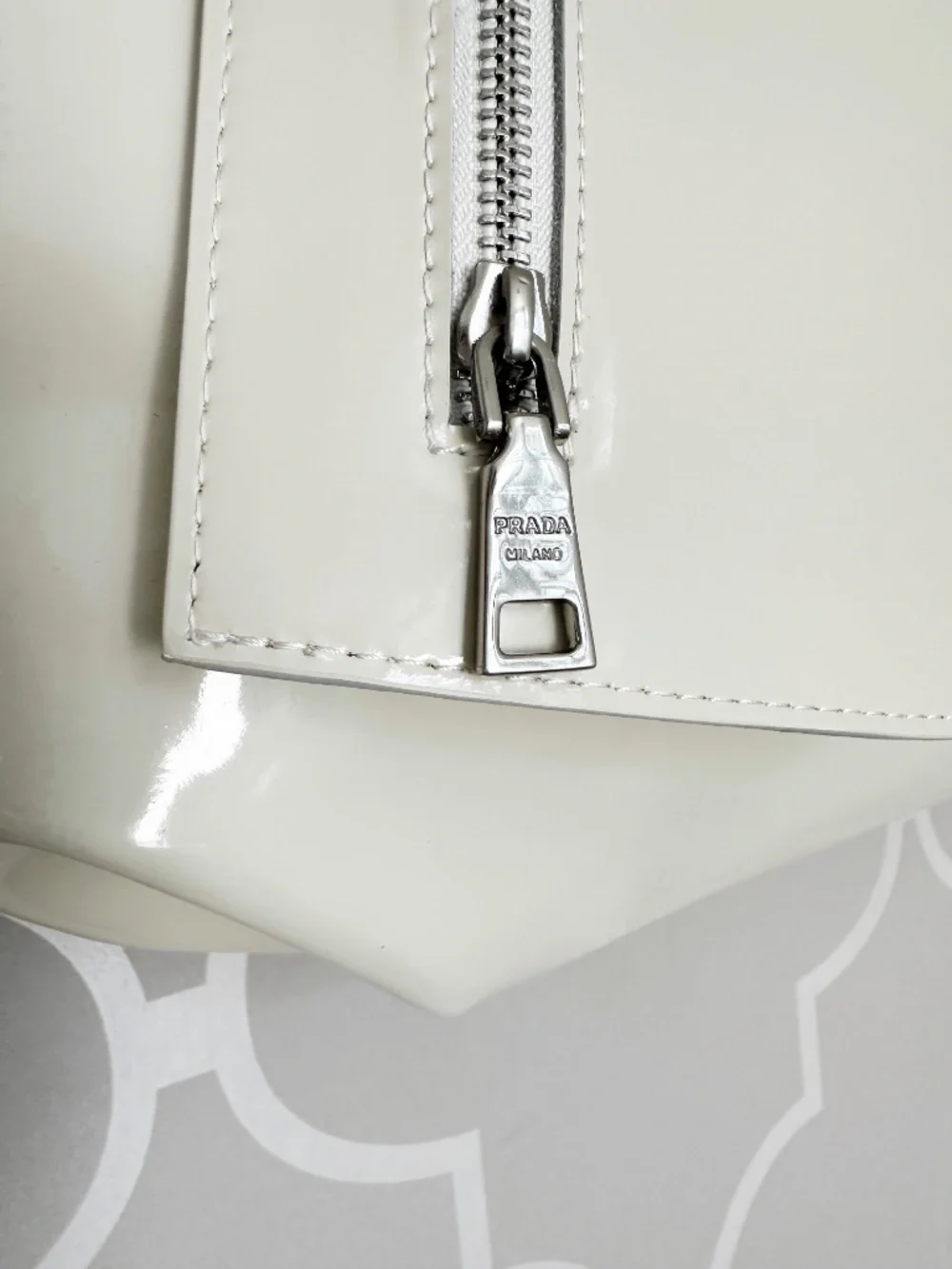 PRADA BAULETTO BR3107 RAME VIT. DAINO PRINT TOTE — NEW/UNUSED — ITALY
